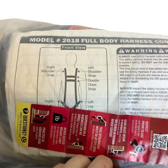 Full Body Safety Harness Model #2018 New in Bag NOS Hunting Tree Stand - Picture 3 of 4